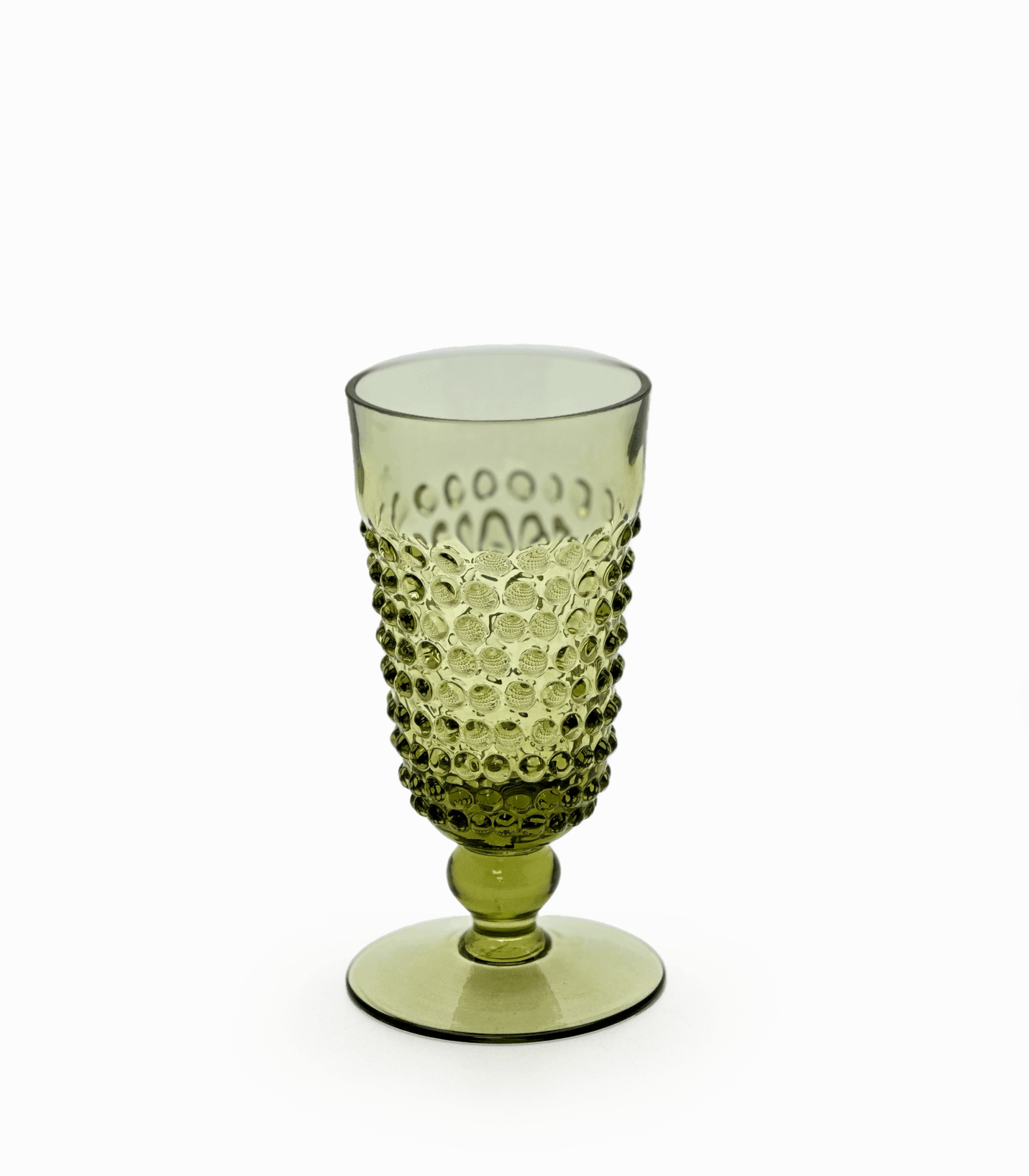 Kolekce hobnail ananas sklenice lesní zelená Kolekce hobnail ananas sklenice lesní zelená