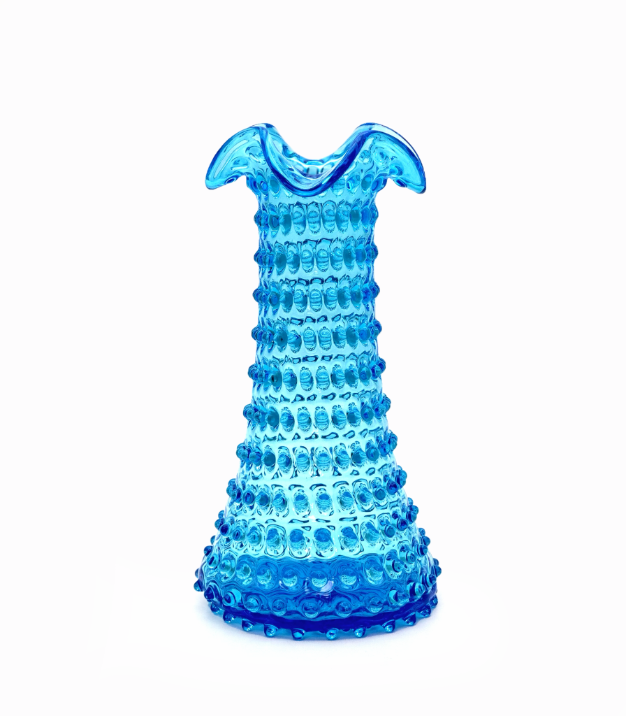 Hobnail Aquamarin Vase - Floriánova huť