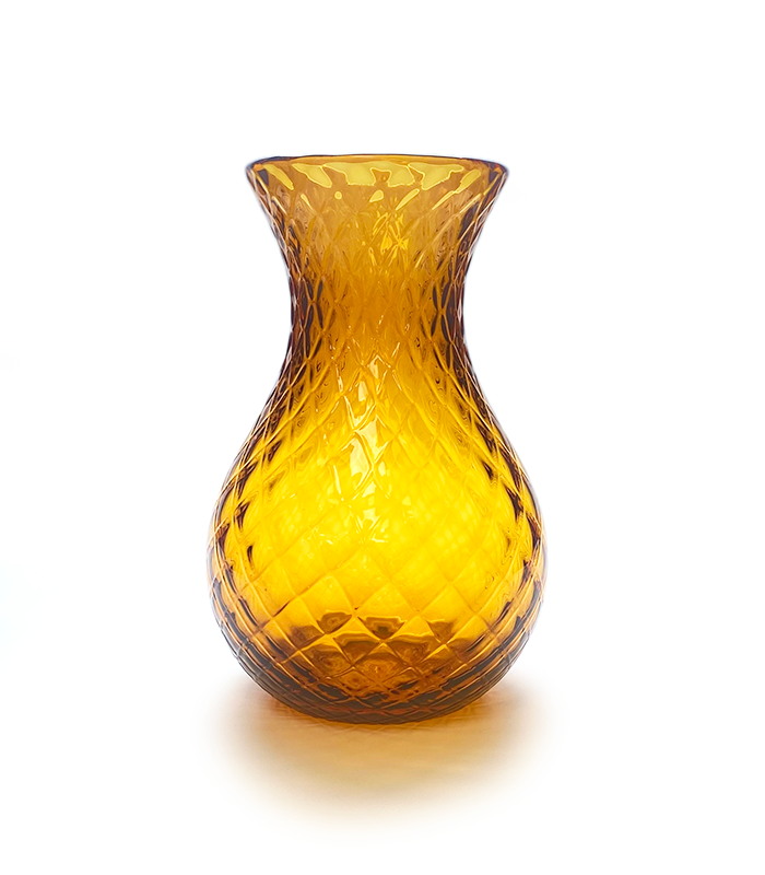 Skleněná Váza Káro amber