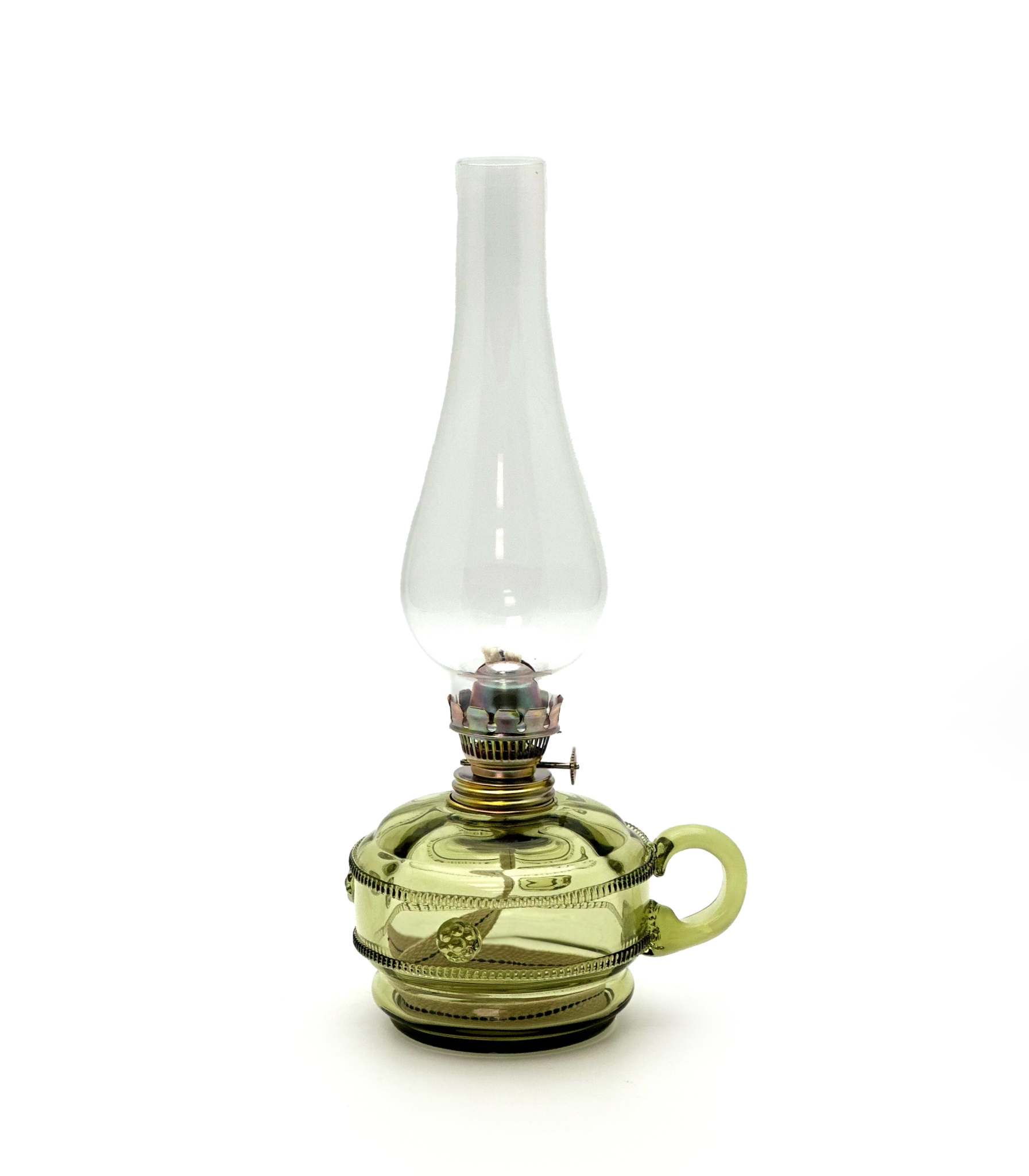 Petrolejová lampa Monika lesní nzelená zdobená Petrolejová lampa Monika lesní nzelená zdobená