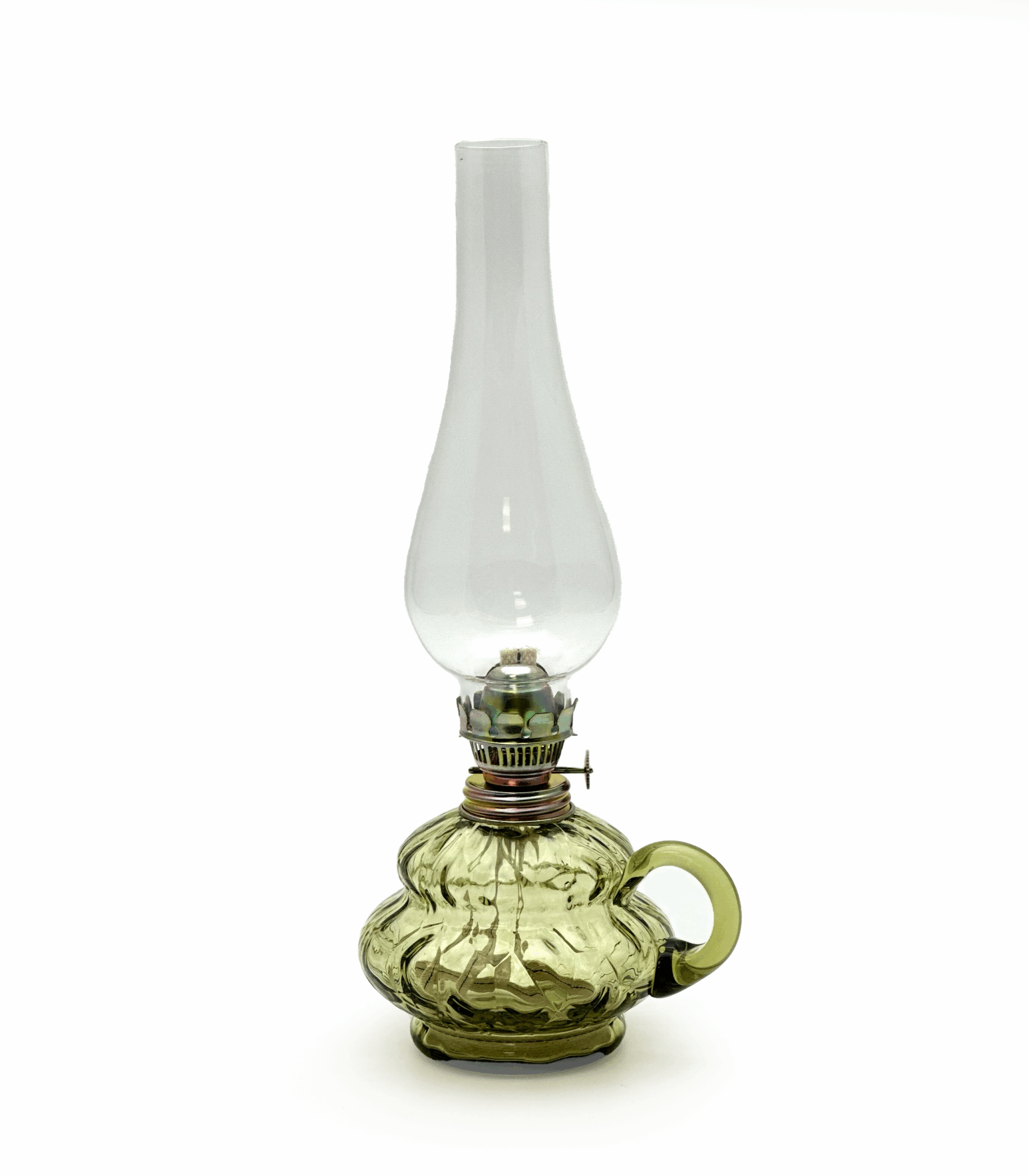 Petrolejová lampa Anna lesní zelená velká krakle Petrolejová lampa Anna lesní zelená velká krakle