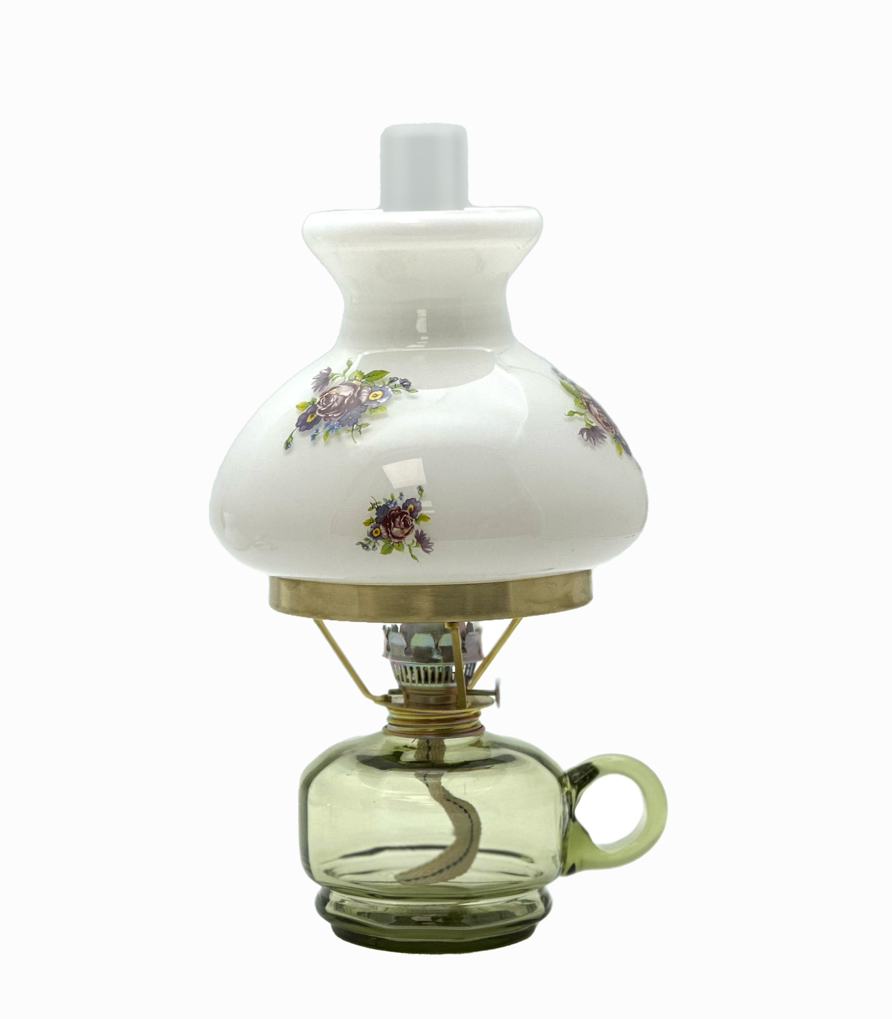 Petrolejová lampa Monika s květinovým širmem Petrolejová lampa Monika s květinovým širmem