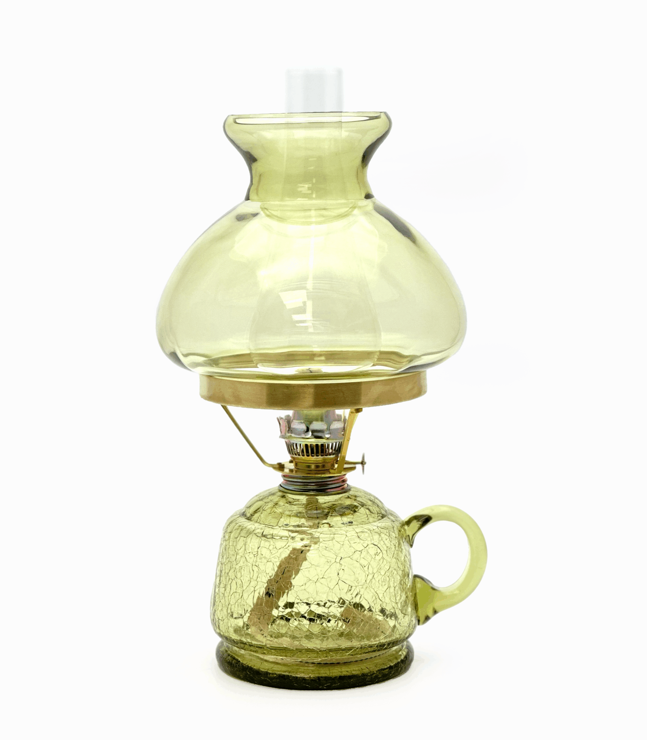 Petrolejová lampa Lucie - lesní zelená krakle