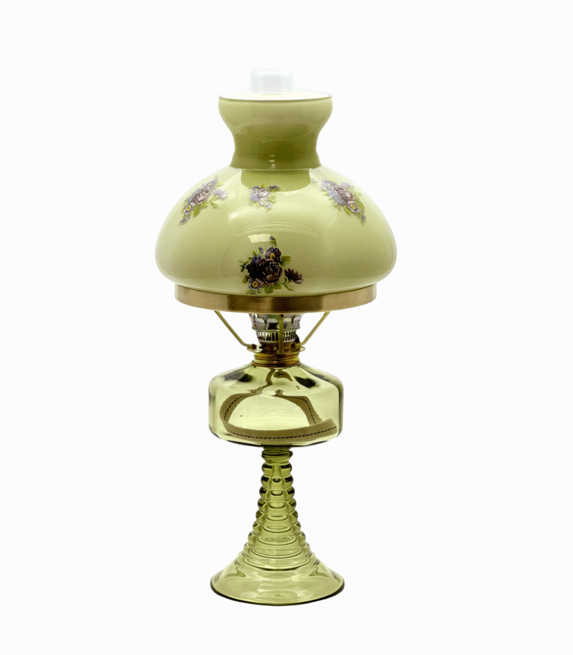 Petrolejová lampa Petra se stínidlem lesní zelená Petrolejová lampa Petra se stínidlem lesní zelená