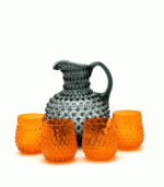 Souprava ananas - hobnail kouř-oranžová