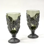 Sklenice na víno zdobená cínem - 2ks
