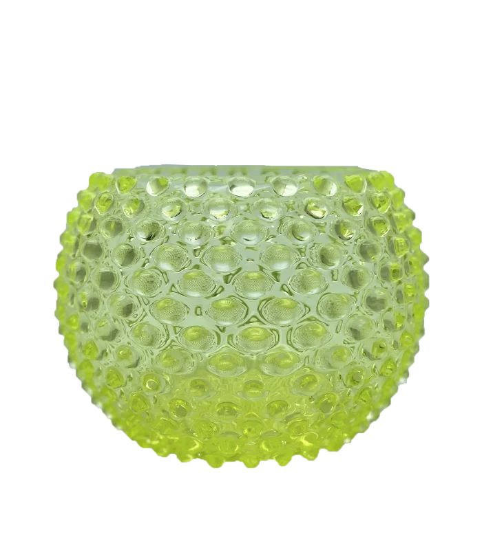 Váza 10cm - Hobnail – Ananas - uranová žluť