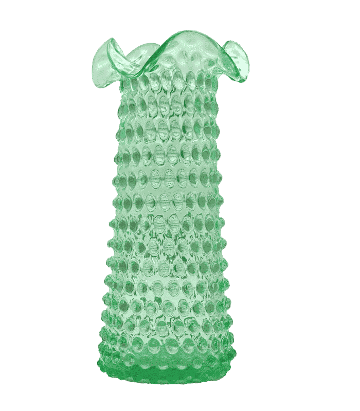 Váza 28cm - Hobnail – Ananas – uranový beryl
