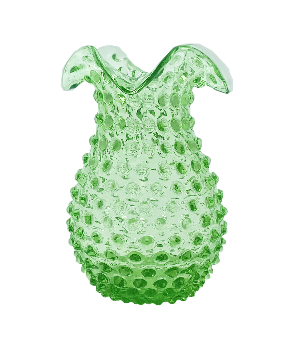 Váza 18cm – Hobnail – Ananas – světle zelená