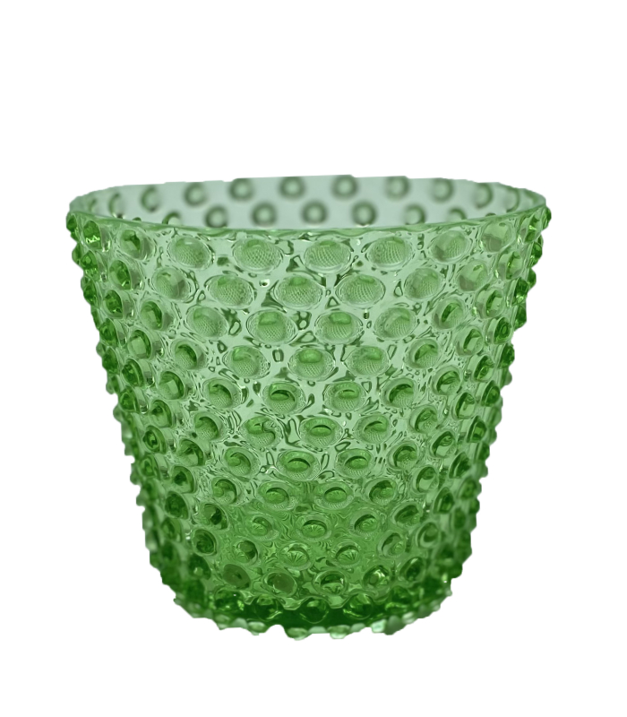 Váza, Svícen, Květináč, Mísa 16cm - Hobnail – Ananas – sv. zelená