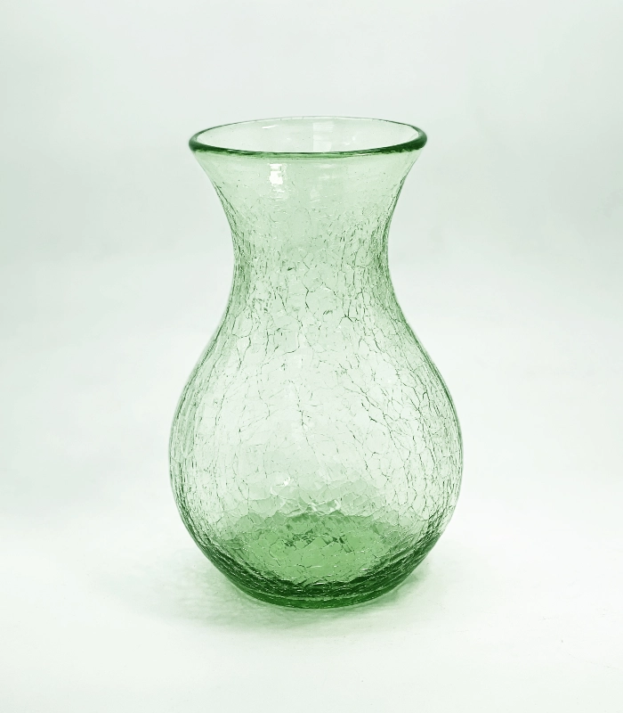 Váza 25cm - Krakle - světle zelená