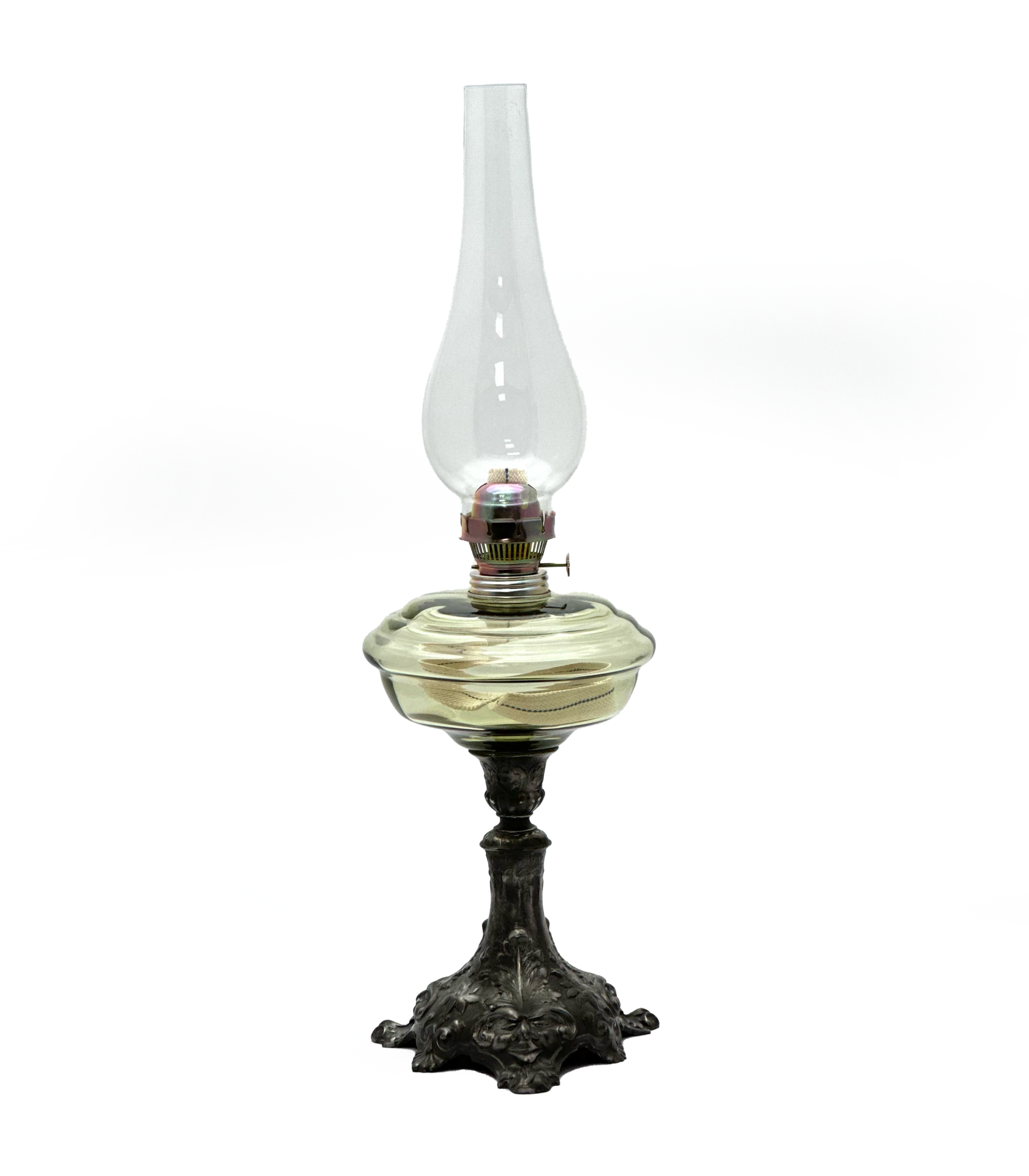 Petrolejová lampa Bohumila lesní zelená